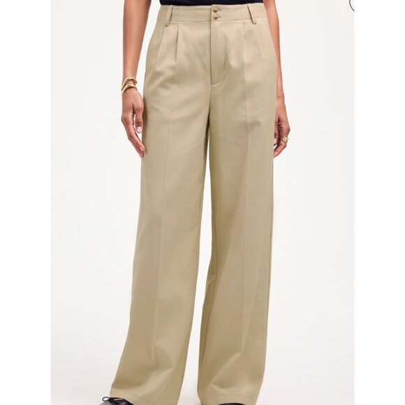 Madewell Harlow Wide-Leg Pant Vintage Khaki Size 0 - Picture 1 of 9